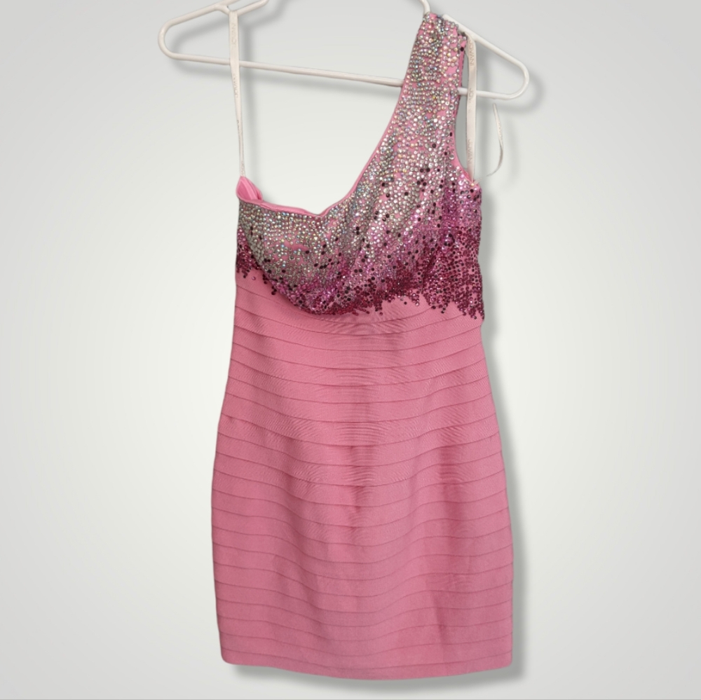 Jovani Hand Beaded Cocktail Dress Sz2